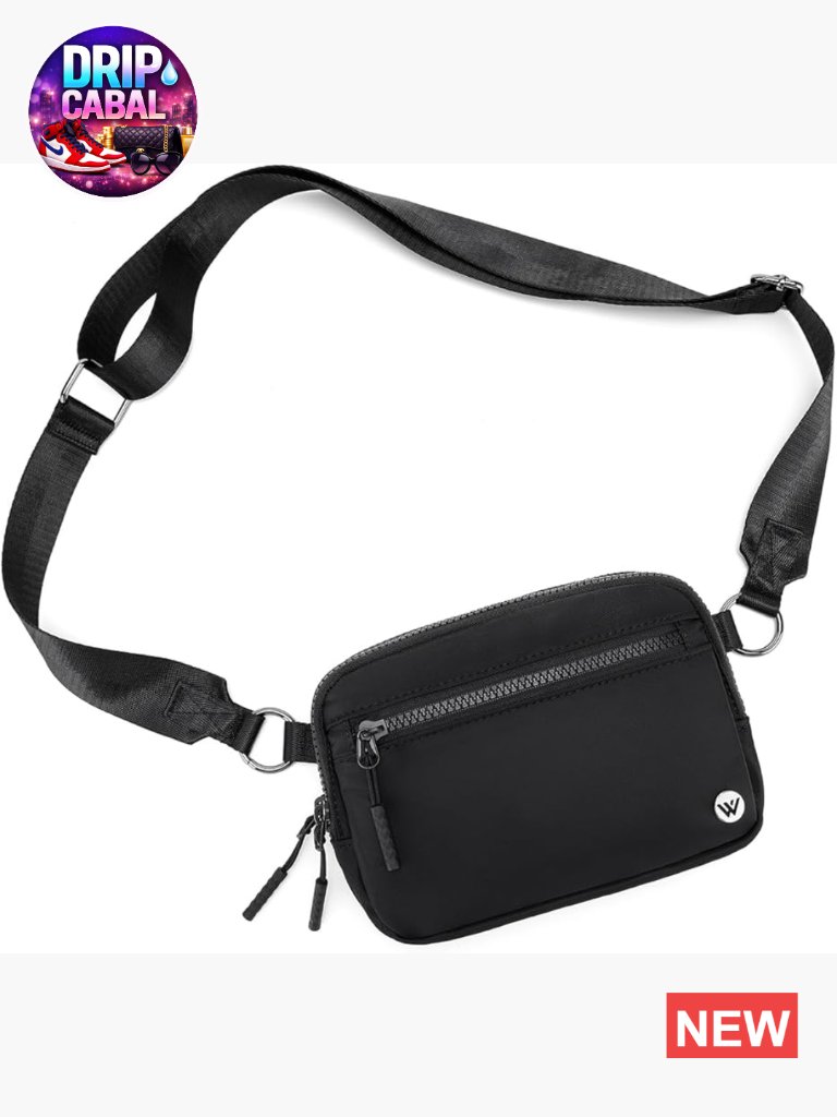 Small Nylon Crossbody Bag With Adjustable Strap, Zip Closure, Travel Purse